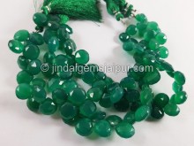 Green Onyx Faceted Heart Beads